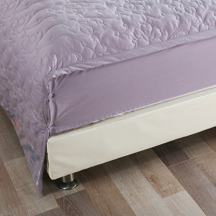 91家纺网 家纺一手货源 找家纺 OL家纺 2025新款亲肤丝加棉提花四件套 纽约风情-银灰