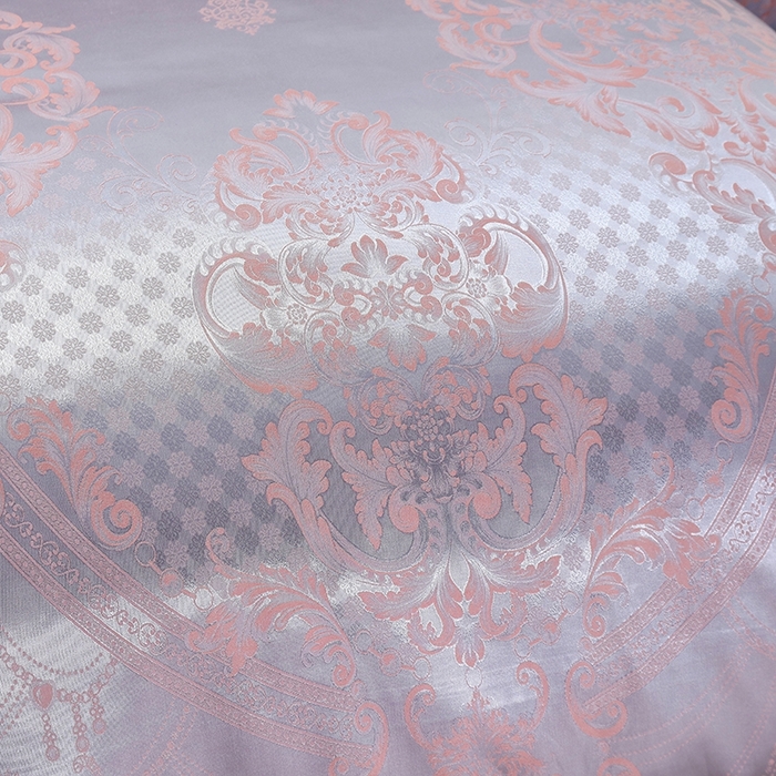 91家纺网 家纺一手货源 找家纺 OL家纺 2025新款亲肤丝加棉提花四件套 纽约风情-银灰