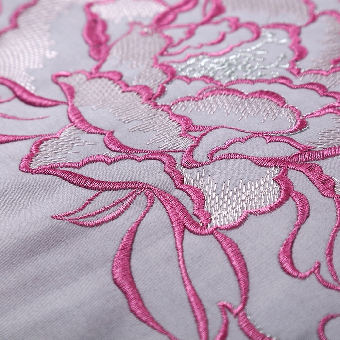 91家纺网 家纺一手货源 找家纺 OL家纺 2025新款亲肤丝加棉提花四件套 纽约风情-银灰