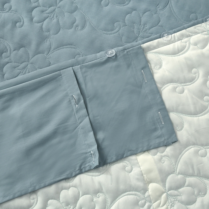 91家纺网 家纺一手货源 找家纺 OL家纺 2025新款亲肤丝加棉提花四件套 青春如歌-古典绿