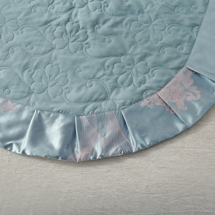 91家纺网 家纺一手货源 找家纺 OL家纺 2025新款亲肤丝加棉提花四件套 青春如歌-古典绿