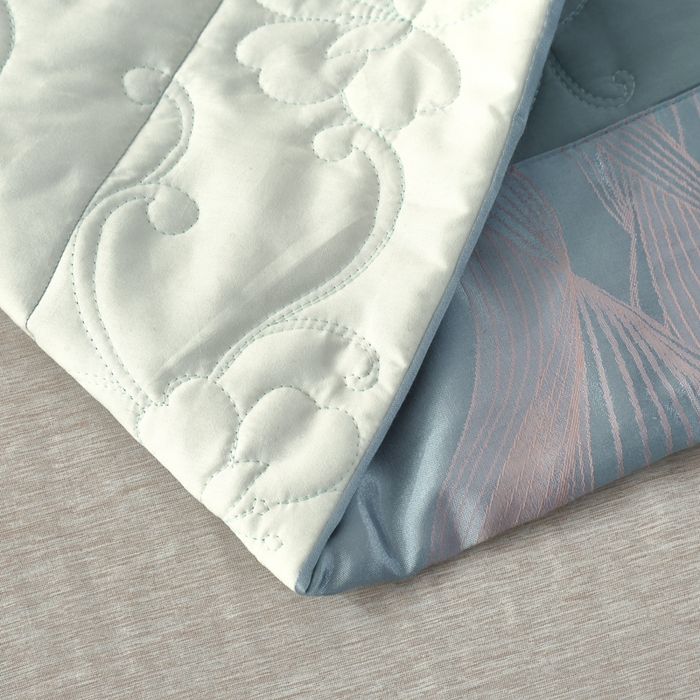 91家纺网 家纺一手货源 找家纺 OL家纺 2025新款亲肤丝加棉提花四件套 青春如歌-古典绿