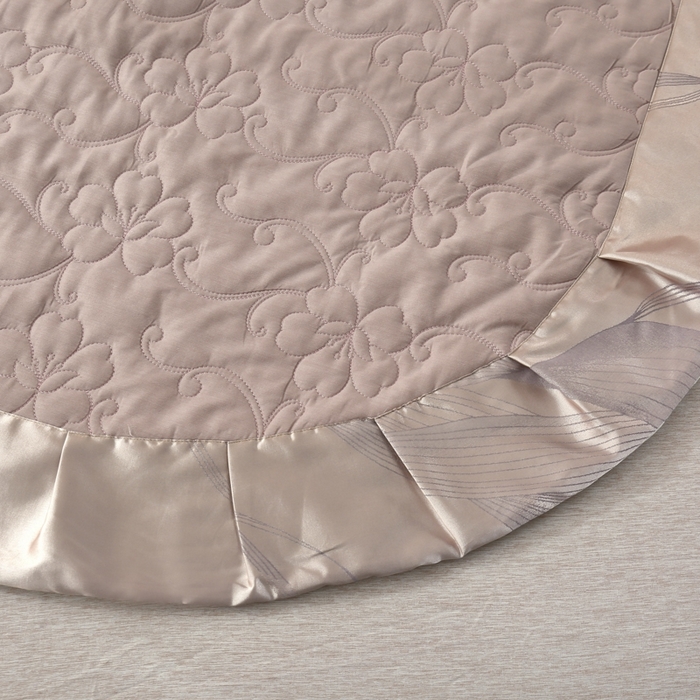 91家纺网 家纺一手货源 找家纺 OL家纺 2025新款亲肤丝加棉提花四件套 青春如歌-金灰