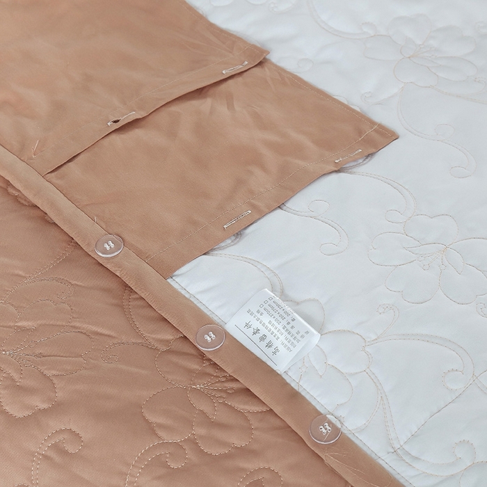 91家纺网 家纺一手货源 找家纺 OL家纺 2025新款亲肤丝加棉提花四件套 盛世繁华-咖驼