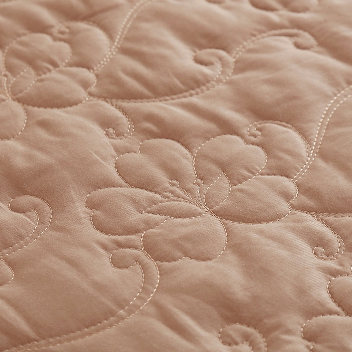 91家纺网 家纺一手货源 找家纺 OL家纺 2025新款亲肤丝加棉提花四件套 盛世繁华-咖驼