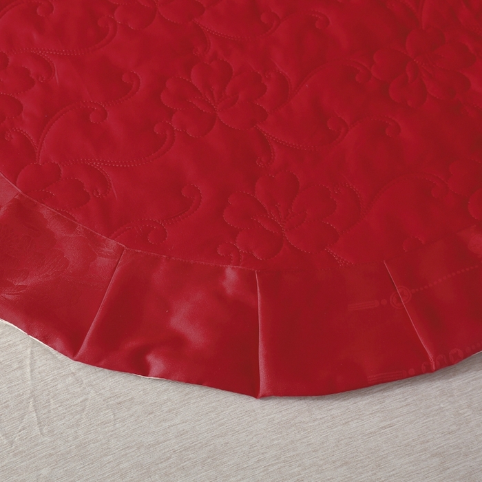 91家纺网 家纺一手货源 找家纺 OL家纺 2025新款亲肤丝加棉提花四件套 双喜龙凤-砖红