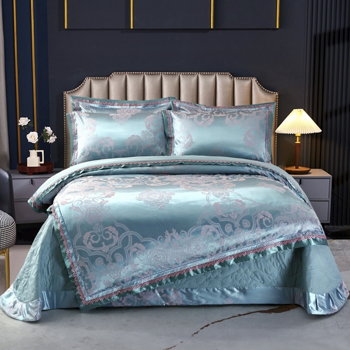 OL家纺 2025新款亲肤丝加棉提花四件套 维纳斯-古典绿