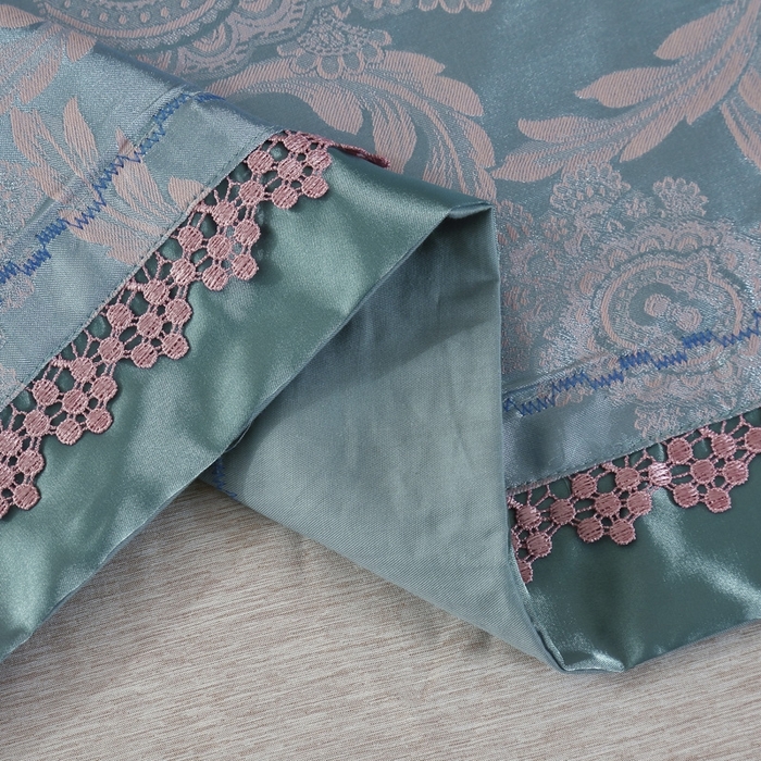 91家纺网 家纺一手货源 找家纺 OL家纺 2025新款亲肤丝加棉提花四件套 维纳斯-古典绿