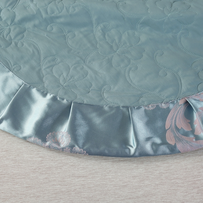 91家纺网 家纺一手货源 找家纺 OL家纺 2025新款亲肤丝加棉提花四件套 维纳斯-古典绿