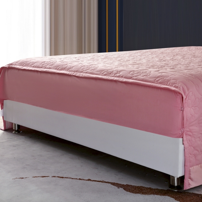 91家纺网 家纺一手货源 找家纺 OL家纺 2025新款亲肤丝加棉提花四件套 馨香甜梦-洋红