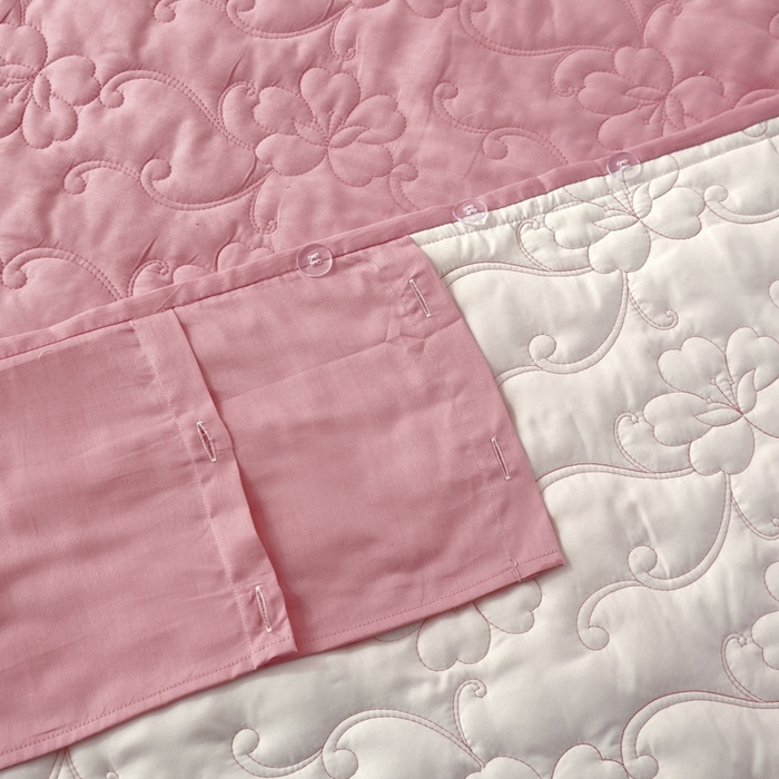 91家纺网 家纺一手货源 找家纺 OL家纺 2025新款亲肤丝加棉提花四件套 馨香甜梦-洋红