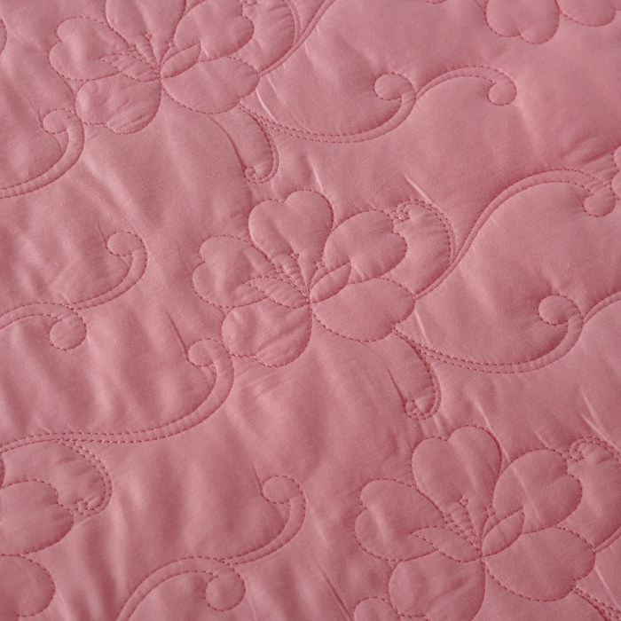 91家纺网 家纺一手货源 找家纺 OL家纺 2025新款亲肤丝加棉提花四件套 馨香甜梦-洋红