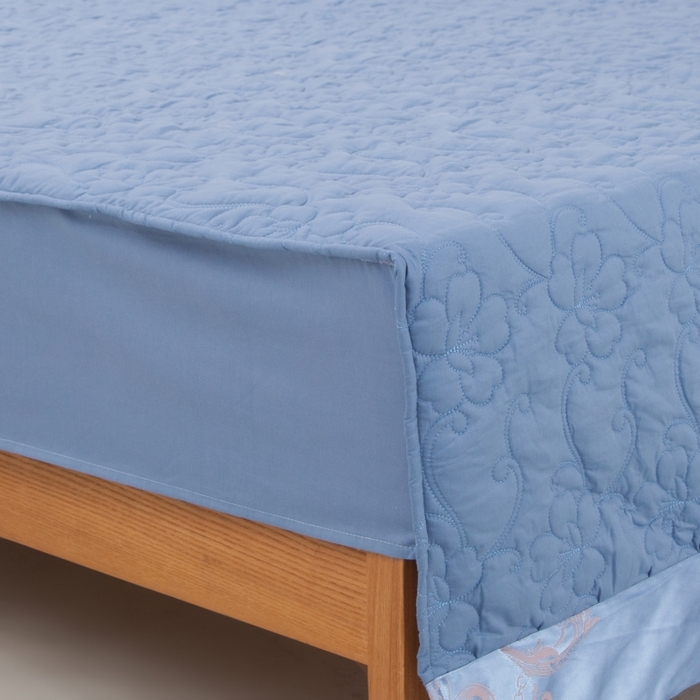 91家纺网 家纺一手货源 找家纺 OL家纺 2025新款亲肤丝加棉提花四件套 优雅迷情  浅兰