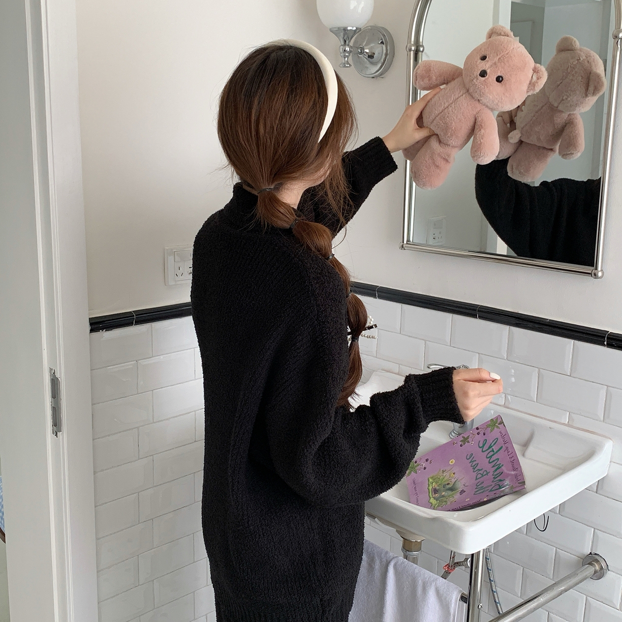 91家纺网 家纺一手货源 找家纺 多乐娜 2025新款半边绒家居服（会员拿货-5元，控价最低零售价138元起！） 黑色开衫