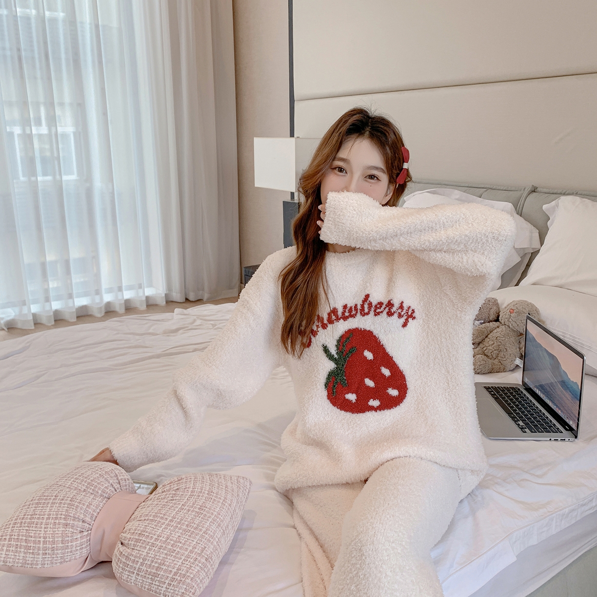 91家纺网 家纺一手货源 找家纺 （总）多乐娜 2025新款半边绒家居服（会员拿货-5元，控价最低零售价138元起！）