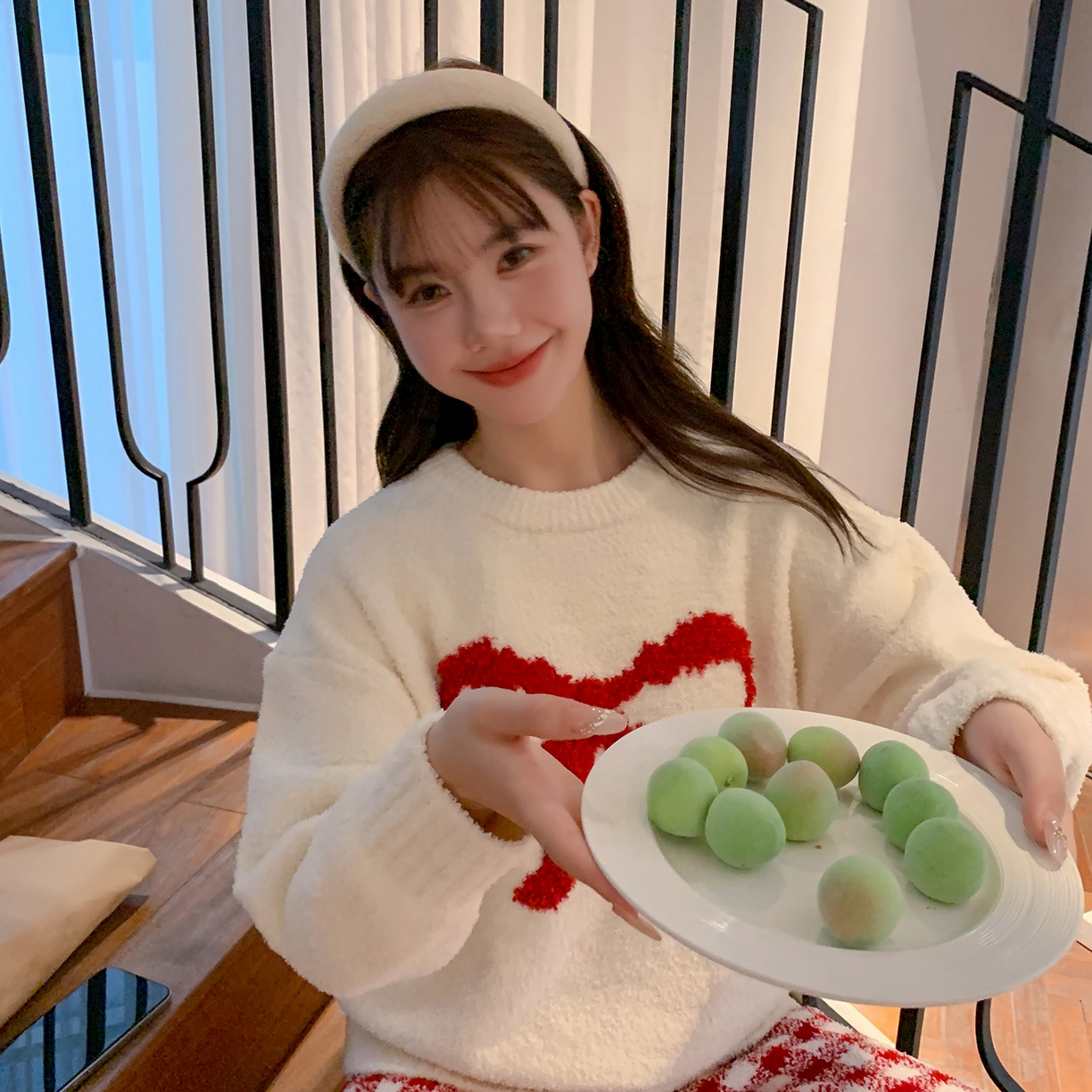 91家纺网 家纺一手货源 找家纺 多乐娜 2025新款半边绒家居服（会员拿货-5元，控价最低零售价138元起！） 浆果蝴蝶结