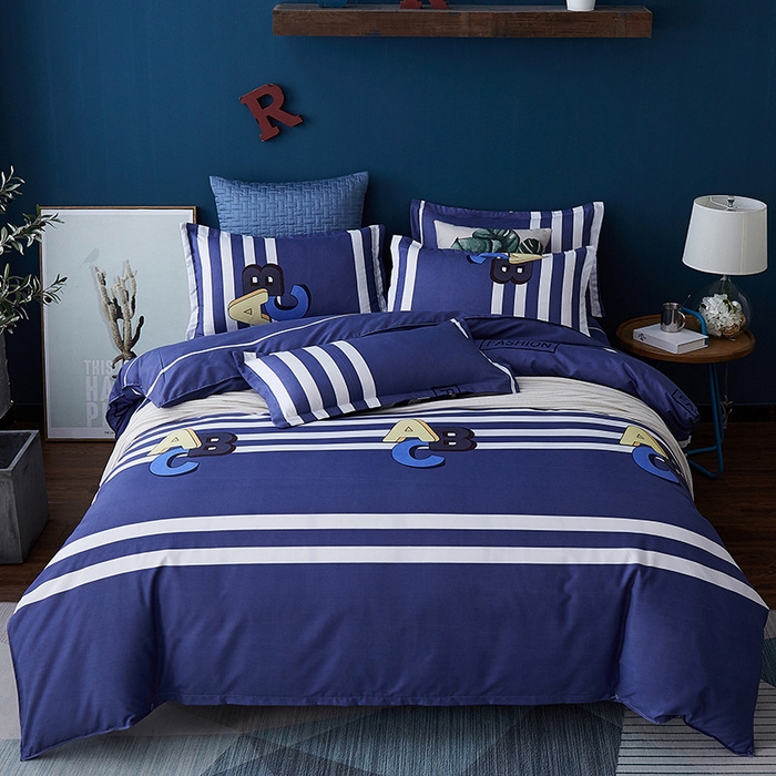 91家纺网 家纺一手货源 找家纺 典雅家纺 爆款新花色印花植物羊绒四件套磨毛四件套学生季 快乐时光