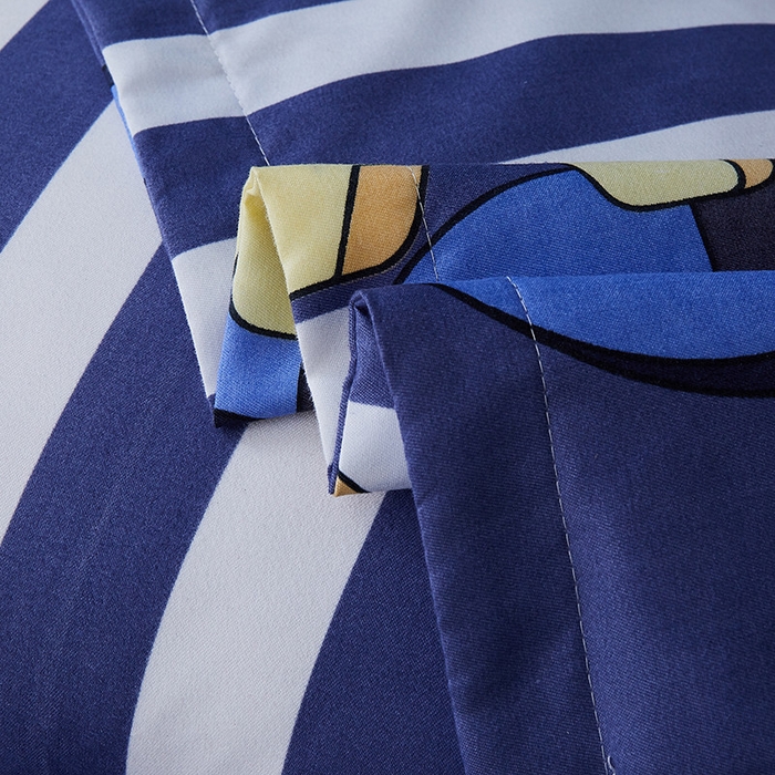 91家纺网 家纺一手货源 找家纺 典雅家纺 爆款新花色印花植物羊绒四件套磨毛四件套学生季 快乐时光