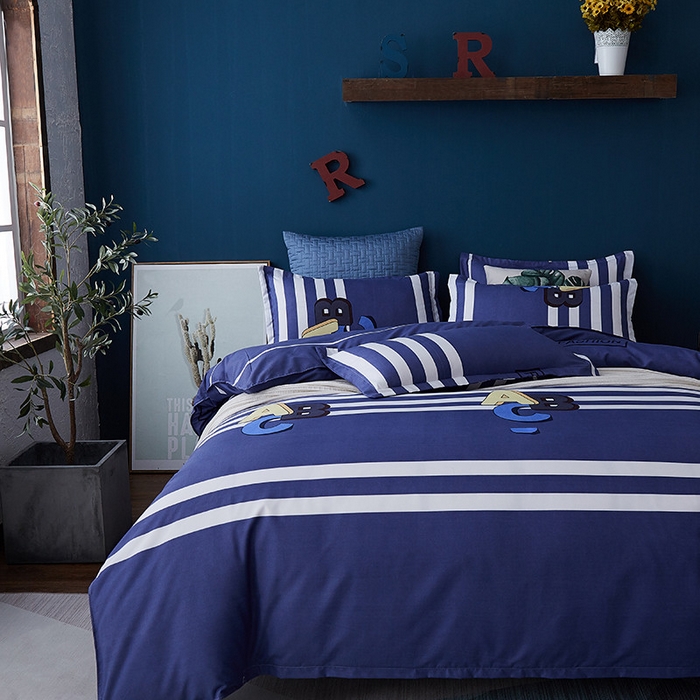 91家纺网 家纺一手货源 找家纺 典雅家纺 爆款新花色印花植物羊绒四件套磨毛四件套学生季 快乐时光