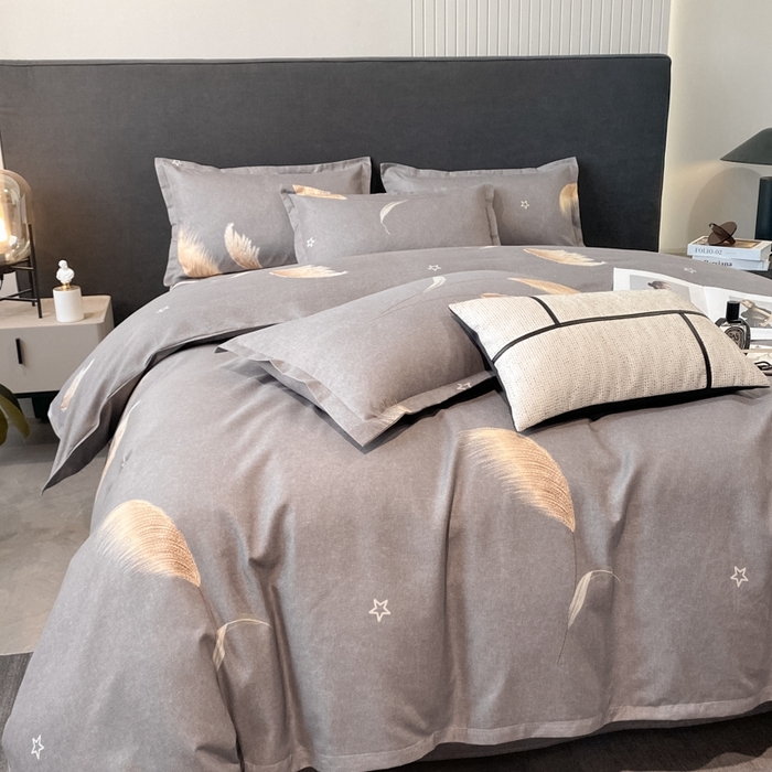 91家纺网 家纺一手货源 找家纺 典雅家纺 爆款新花色印花植物羊绒四件套磨毛四件套学生季 苇花飞扬