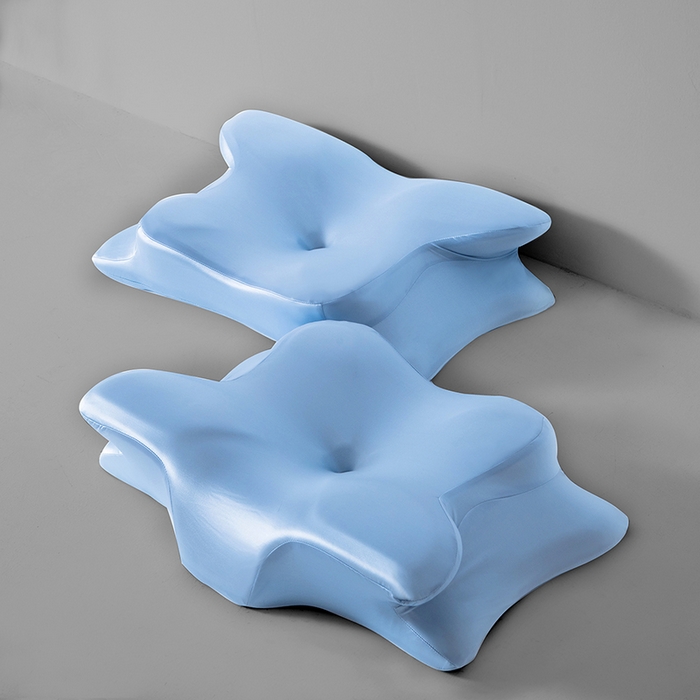 91家纺网 家纺一手货源 找家纺 爱尔记忆枕 2025新款SPA级3代蝴蝶枕枕头枕芯 星空蓝