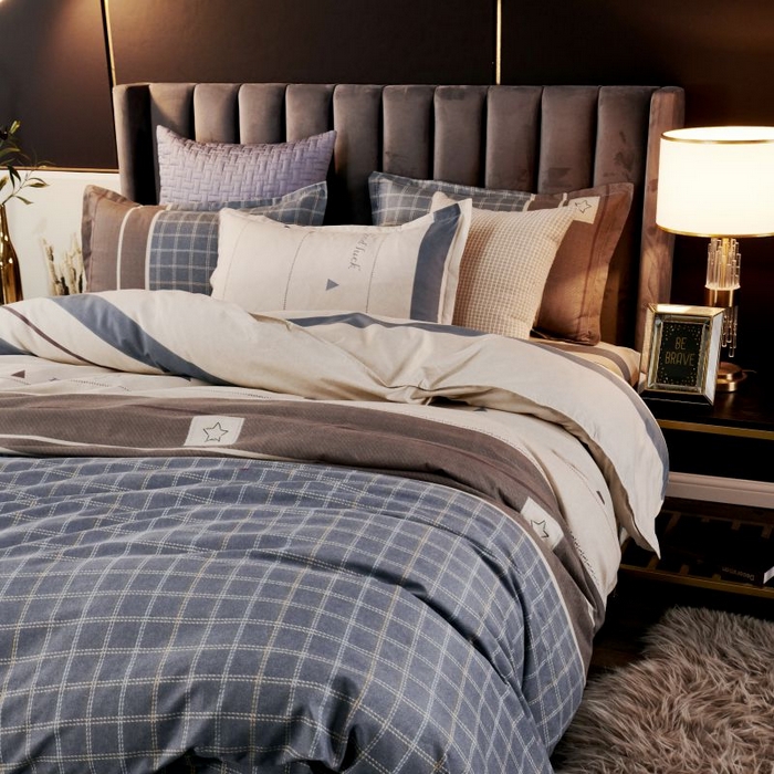 91家纺网 家纺一手货源 找家纺 典雅家纺 爆款新花色印花植物羊绒四件套磨毛四件套学生季 北欧印象