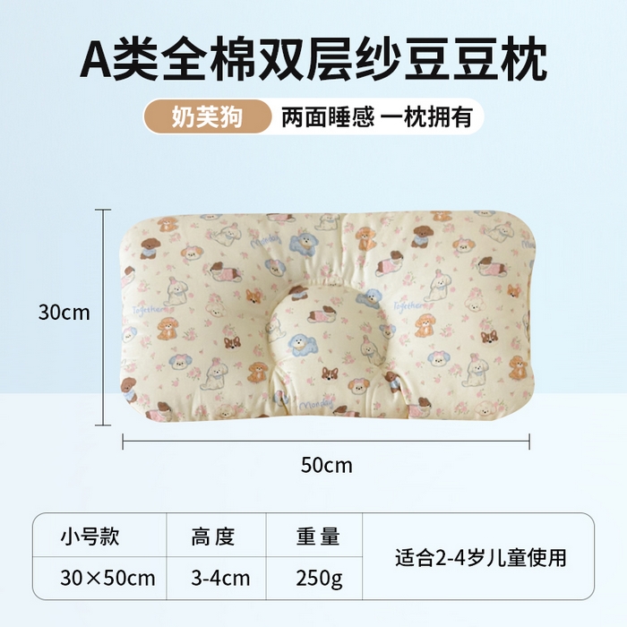 91家纺网 家纺一手货源 找家纺 （总）北鸣有鱼枕芯馆 2025新款漫画家系列全棉双层纱豆豆枕枕头枕芯