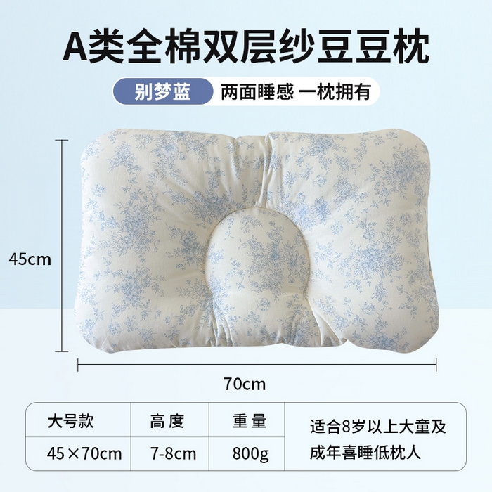 91家纺网 家纺一手货源 找家纺 （总）北鸣有鱼枕芯馆 2025新款漫画家系列全棉双层纱豆豆枕枕头枕芯