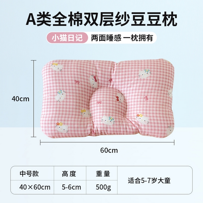 91家纺网 家纺一手货源 找家纺 （总）北鸣有鱼枕芯馆 2025新款漫画家系列全棉双层纱豆豆枕枕头枕芯