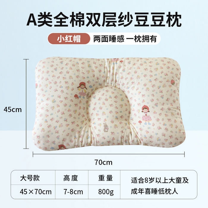 91家纺网 家纺一手货源 找家纺 （总）北鸣有鱼枕芯馆 2025新款漫画家系列全棉双层纱豆豆枕枕头枕芯