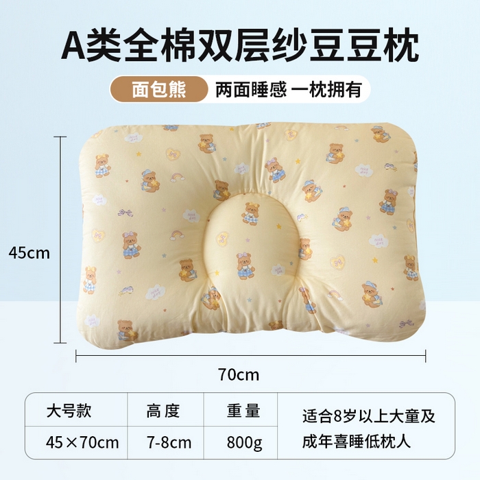 91家纺网 家纺一手货源 找家纺 （总）北鸣有鱼枕芯馆 2025新款漫画家系列全棉双层纱豆豆枕枕头枕芯