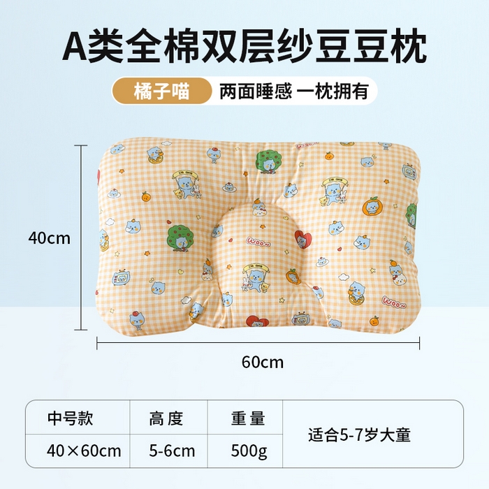 91家纺网 家纺一手货源 找家纺 （总）北鸣有鱼枕芯馆 2025新款漫画家系列全棉双层纱豆豆枕枕头枕芯
