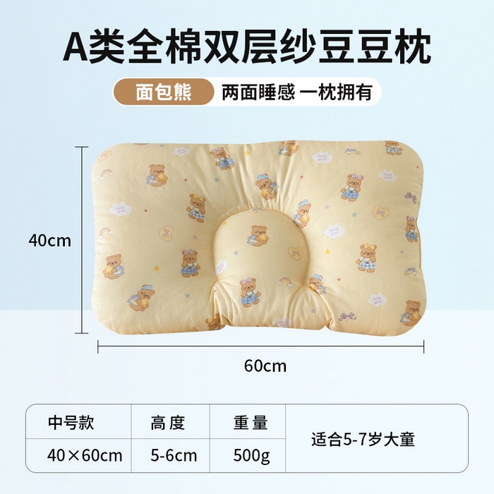 91家纺网 家纺一手货源 找家纺 （总）北鸣有鱼枕芯馆 2025新款漫画家系列全棉双层纱豆豆枕枕头枕芯