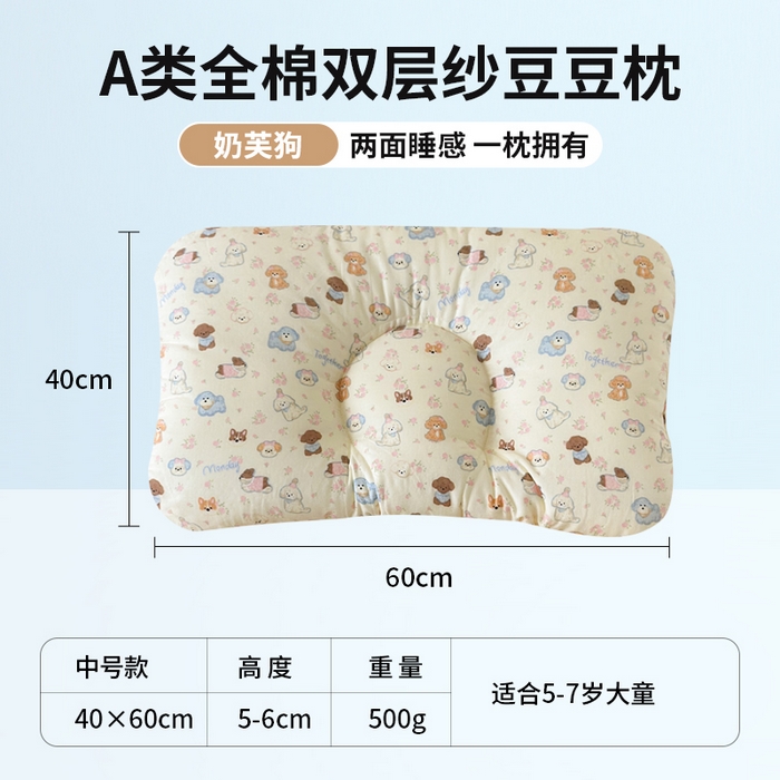 91家纺网 家纺一手货源 找家纺 （总）北鸣有鱼枕芯馆 2025新款漫画家系列全棉双层纱豆豆枕枕头枕芯