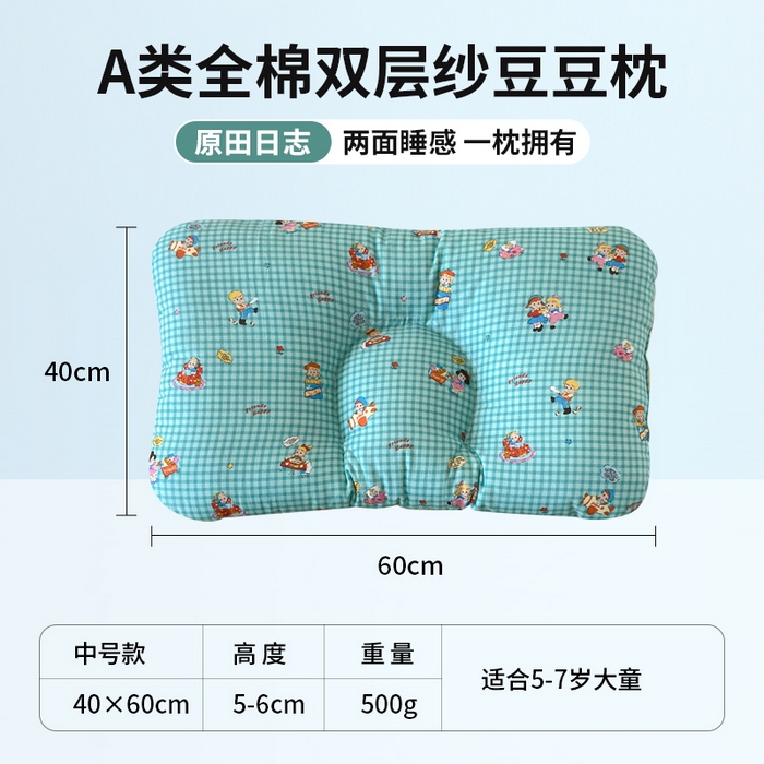 91家纺网 家纺一手货源 找家纺 （总）北鸣有鱼枕芯馆 2025新款漫画家系列全棉双层纱豆豆枕枕头枕芯