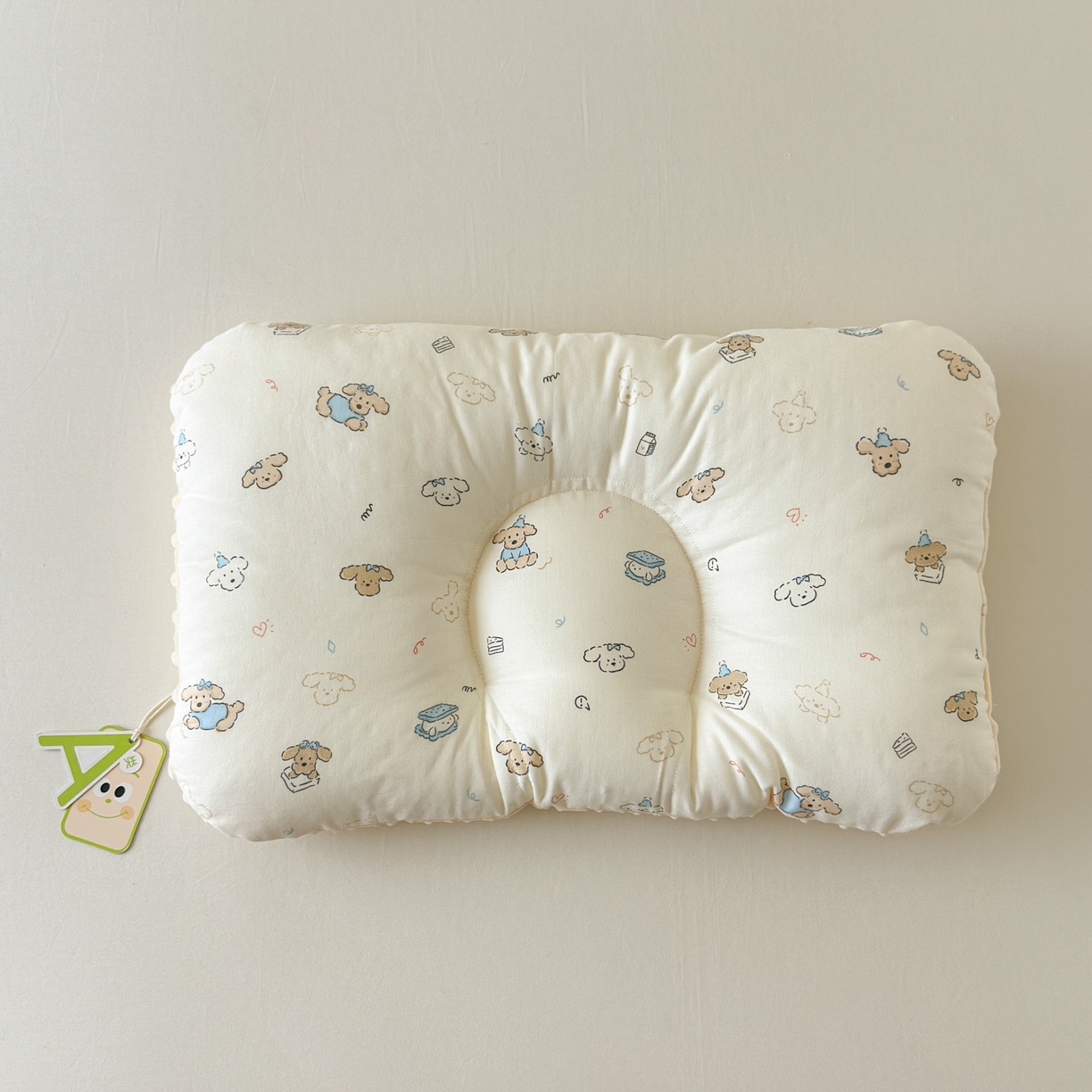 91家纺网 家纺一手货源 找家纺 北鸣有鱼枕芯馆 2025新款漫画家系列全棉双层纱豆豆枕枕头枕芯 帕尼汪-45x70cm