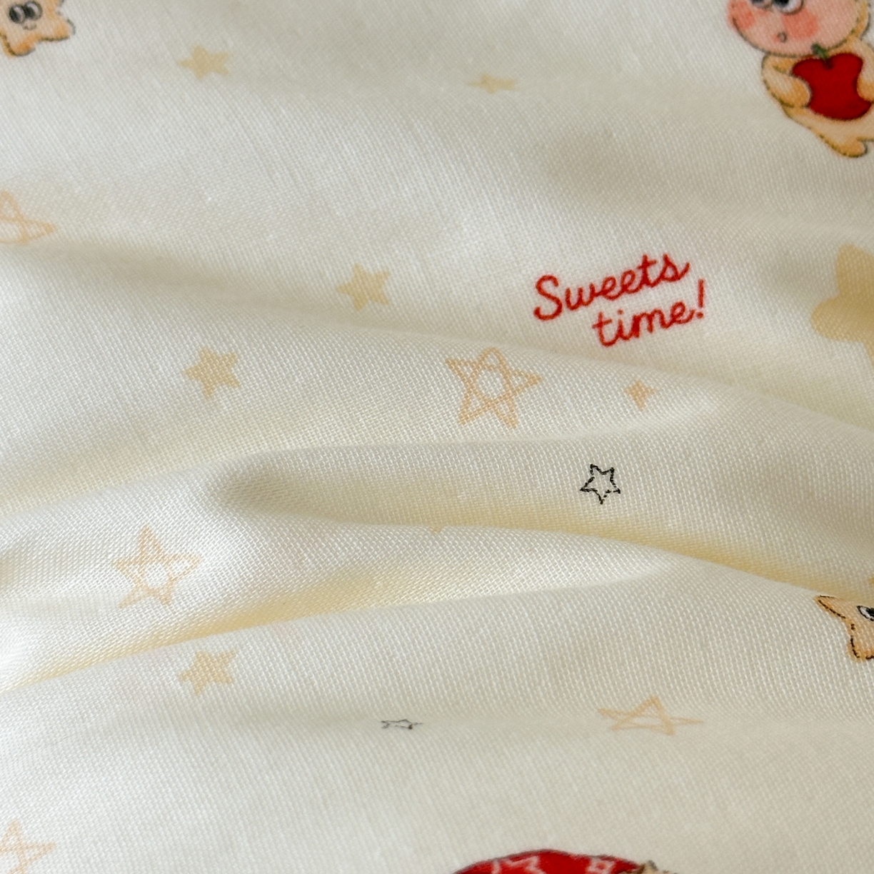 91家纺网 家纺一手货源 找家纺 北鸣有鱼枕芯馆 2025新款漫画家系列全棉双层纱豆豆枕枕头枕芯 星星伙伴-40x60cm