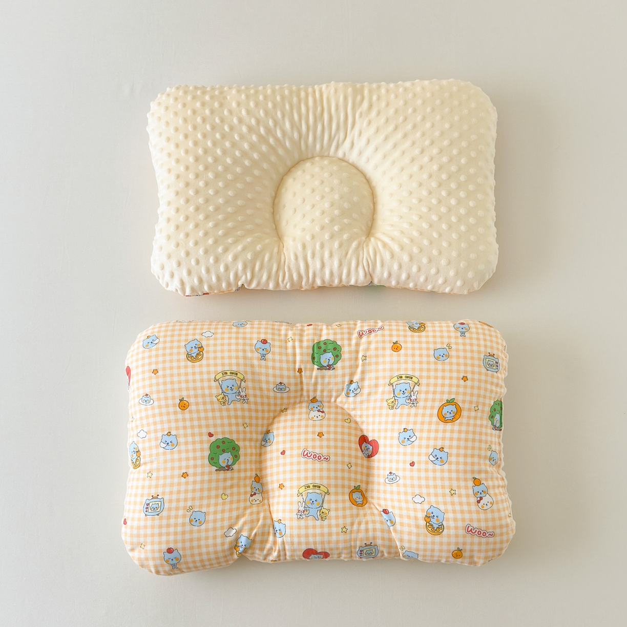 91家纺网 家纺一手货源 找家纺 北鸣有鱼枕芯馆 2025新款漫画家系列全棉双层纱豆豆枕枕头枕芯 橘子喵-45x70cm