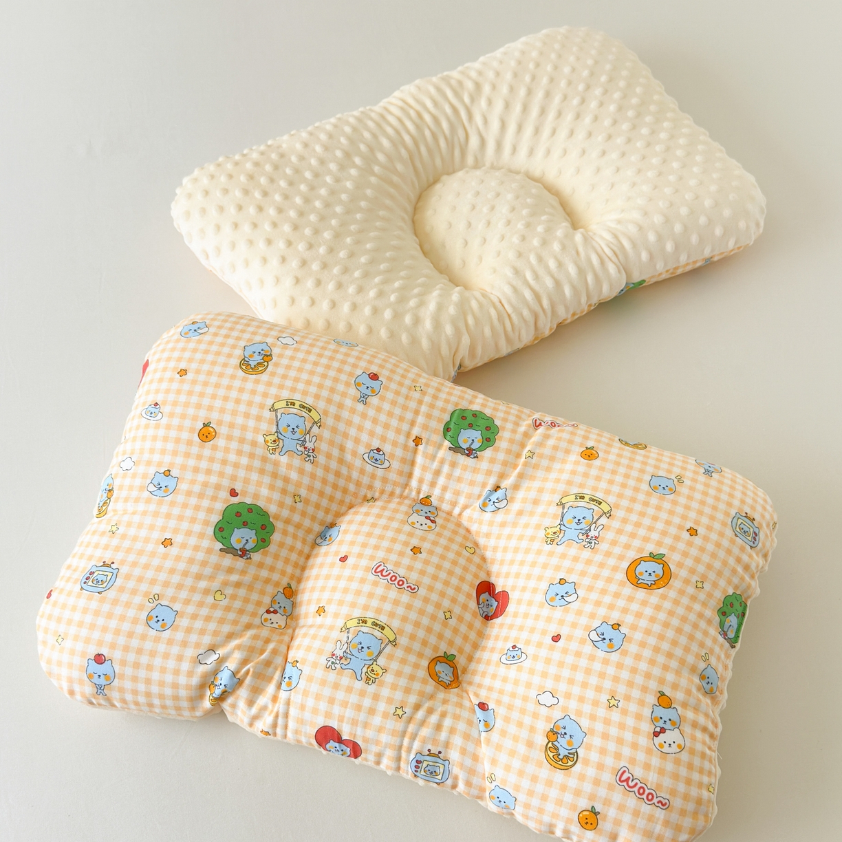 91家纺网 家纺一手货源 找家纺 北鸣有鱼枕芯馆 2025新款漫画家系列全棉双层纱豆豆枕枕头枕芯 橘子喵-40x60cm