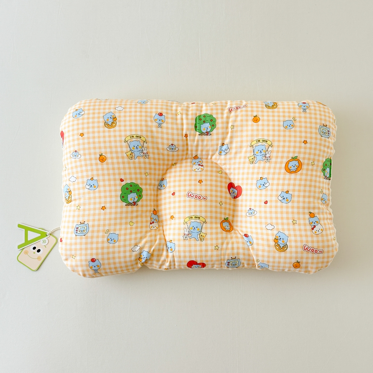 91家纺网 家纺一手货源 找家纺 北鸣有鱼枕芯馆 2025新款漫画家系列全棉双层纱豆豆枕枕头枕芯 橘子喵-45x70cm