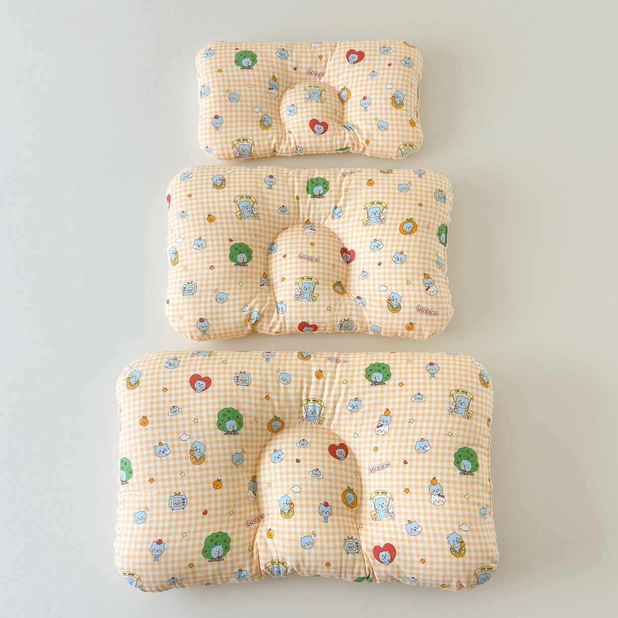 91家纺网 家纺一手货源 找家纺 北鸣有鱼枕芯馆 2025新款漫画家系列全棉双层纱豆豆枕枕头枕芯 橘子喵-45x70cm