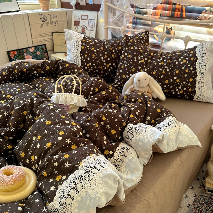 91家纺网 家纺一手货源 找家纺 （总）阿曼达 2025新款水洗全工艺印染甜美复古四件套