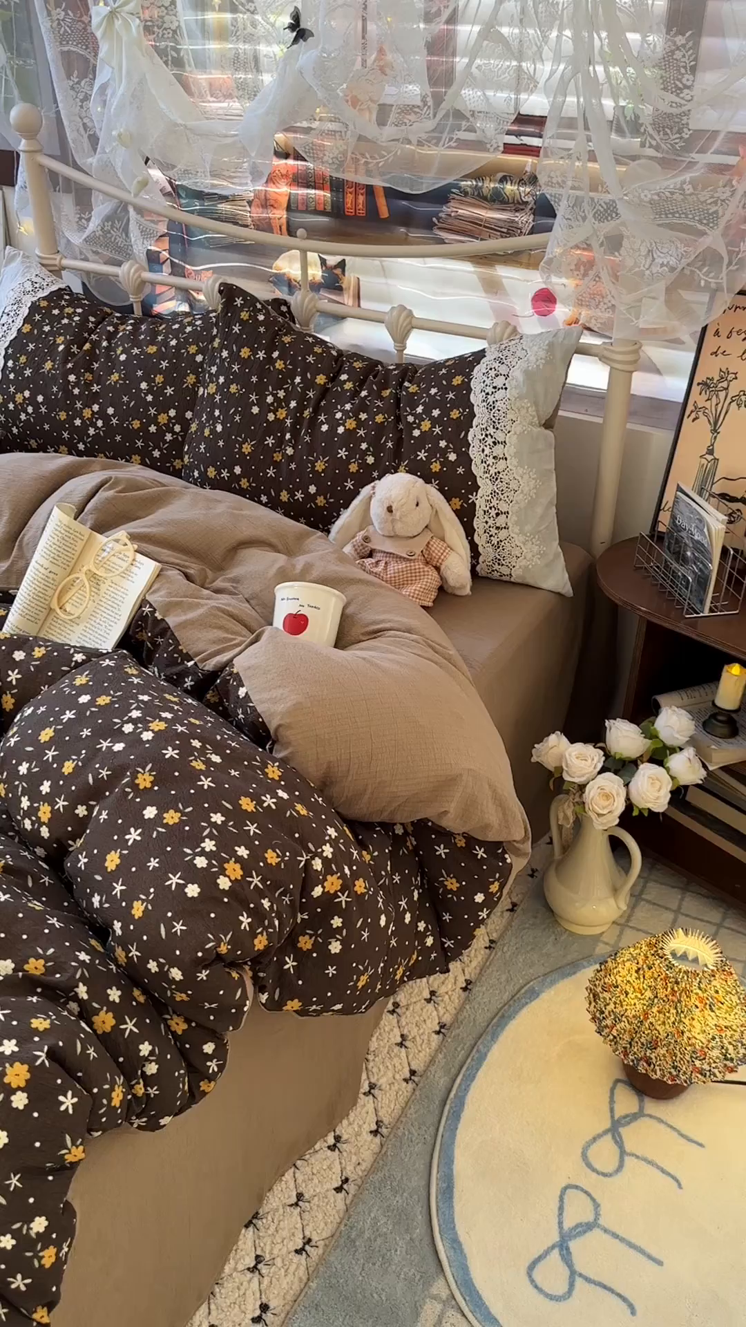 91家纺网 家纺一手货源 找家纺 （总）阿曼达 2025新款水洗全工艺印染甜美复古四件套