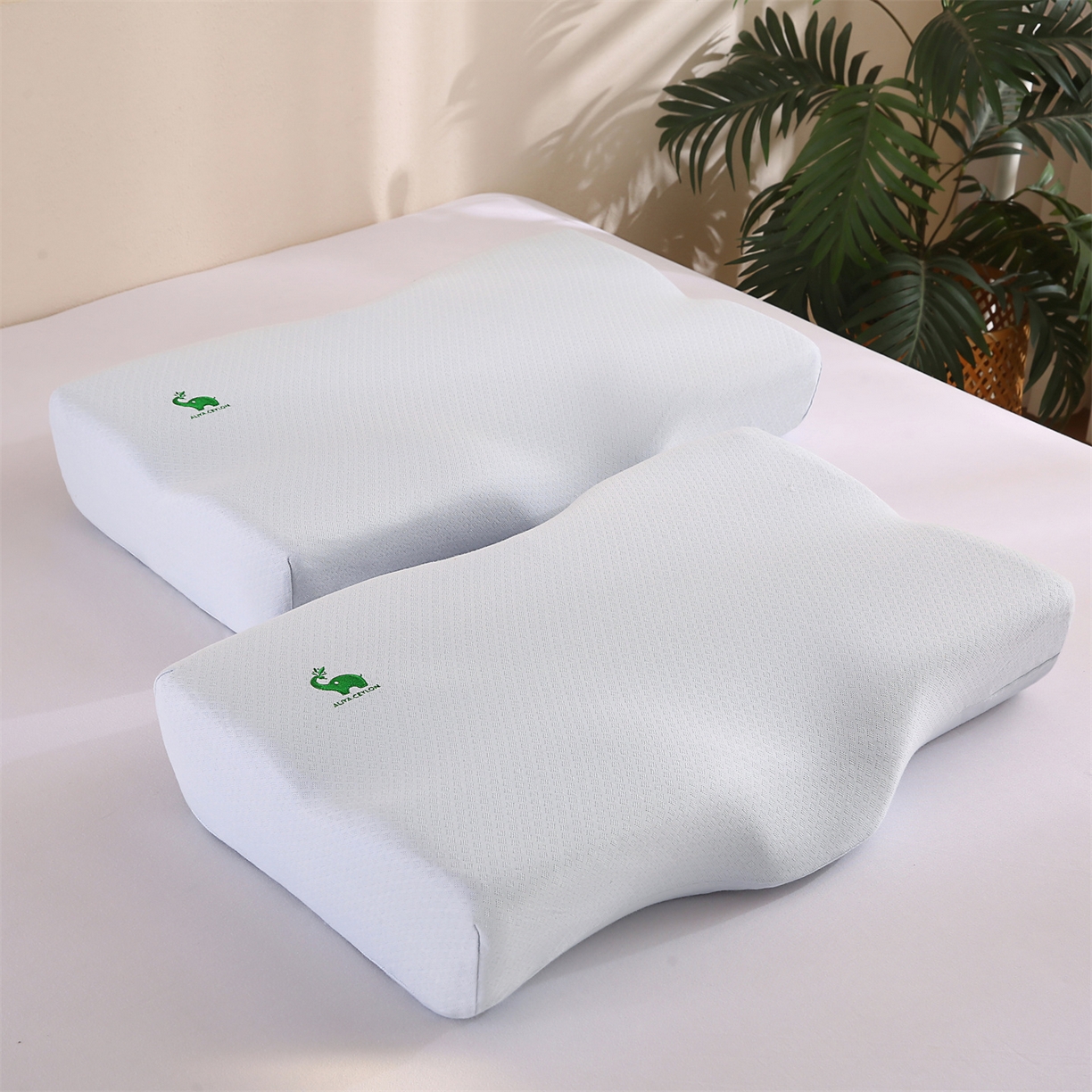 91家纺网 家纺一手货源 找家纺 （总）芯丝路枕业 2025新款全棉针织刺绣乳胶枕芯