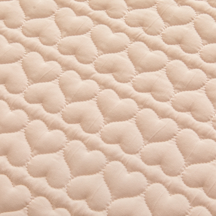 91家纺网 家纺一手货源 找家纺 邵依家纺 2025新款A类大豆夹棉爱心款原棉防水床笠 爱心浅粉