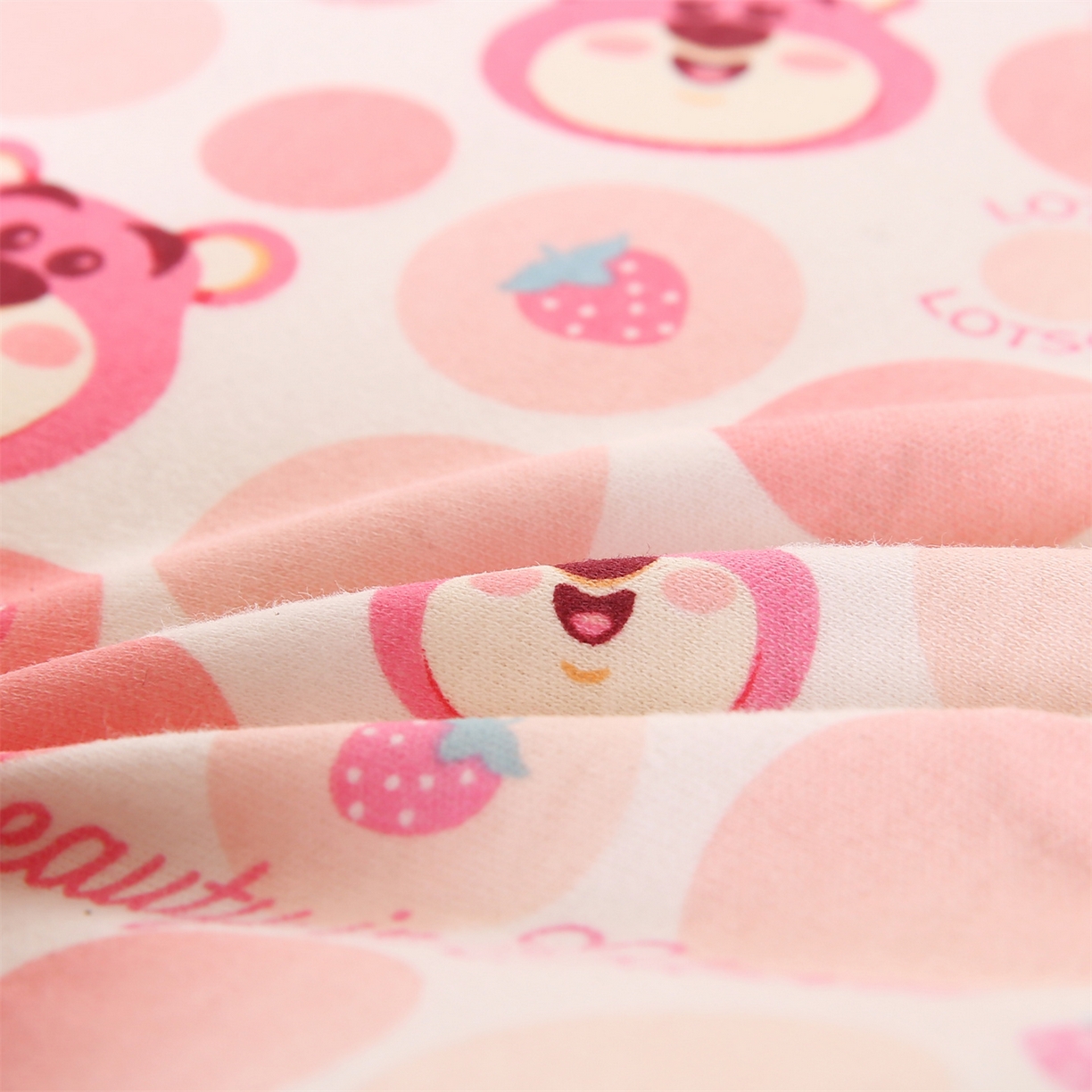 91家纺网 家纺一手货源 找家纺 芯丝路枕业 2025新款全棉针织乳胶儿童枕芯 粉红豹