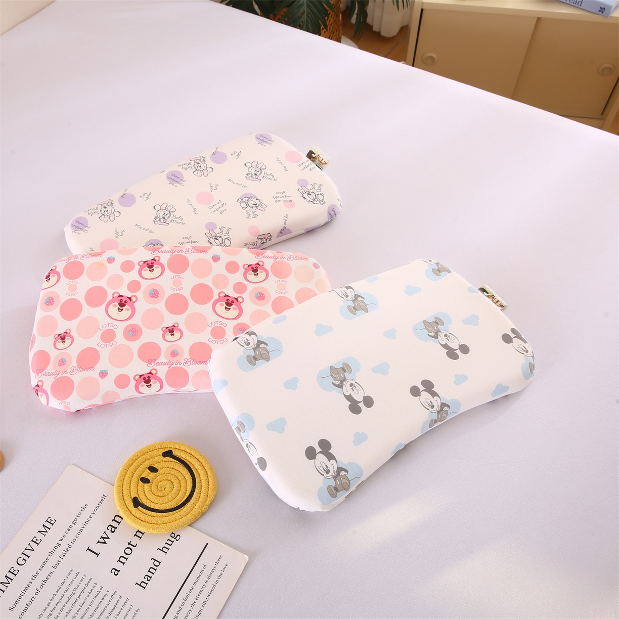 91家纺网 家纺一手货源 找家纺 芯丝路枕业 2025新款全棉针织乳胶儿童枕芯 组合图