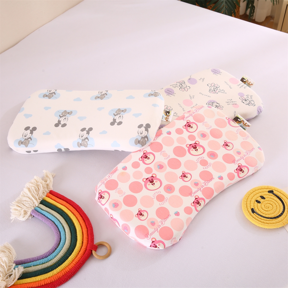 91家纺网 家纺一手货源 找家纺 芯丝路枕业 2025新款全棉针织乳胶儿童枕芯 组合图