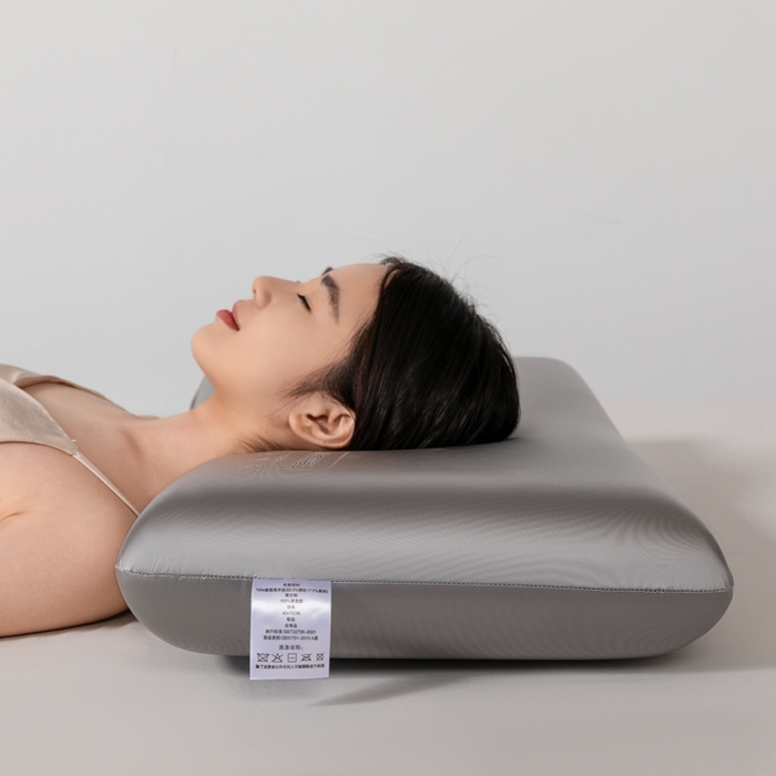 91家纺网 家纺一手货源 找家纺 七夜居 2025酒店0压美 容慢回弹记忆枕芯枕头面包枕零压力学生成人枕芯护颈按摩记忆棉枕头 高级灰