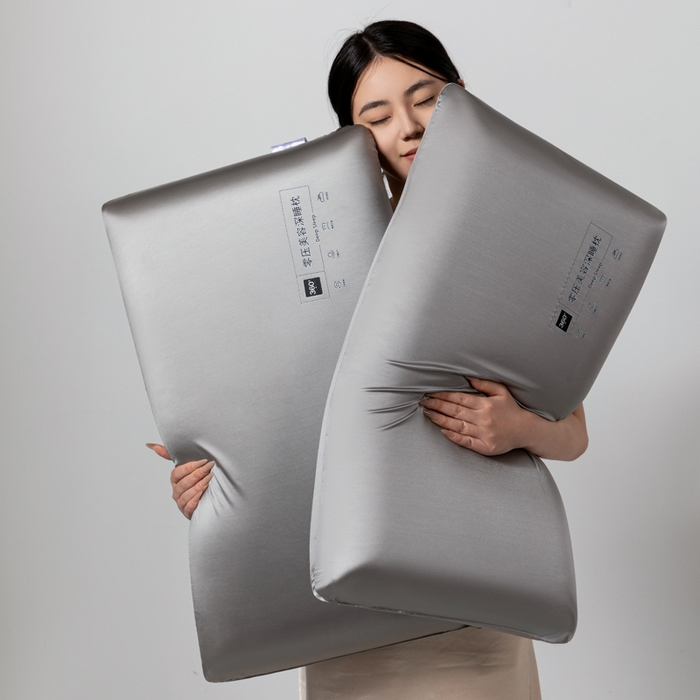 91家纺网 家纺一手货源 找家纺 七夜居 2025酒店0压美 容慢回弹记忆枕芯枕头面包枕零压力学生成人枕芯护颈按摩记忆棉枕头 高级灰